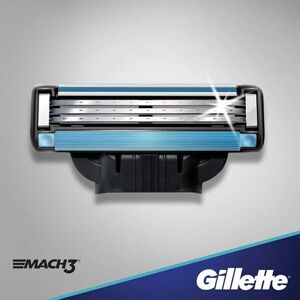 Gillette Mach 3 Razor Blades - 4 Pack for Men Gillette Mach 3 Razor Blades - 4 Pack for Men