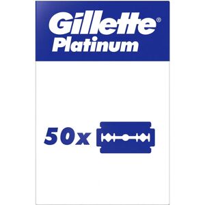 Gillette Double Edge Platinum Safety Razor Blades - Men - 50 Stainless Gillette Double Edge Platinum Safety Razor Blades - Men - 50 Stainless