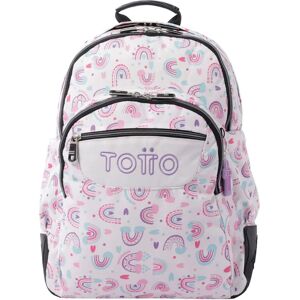 Sac à dos scolaire blanc et arc-en-ciel rose Totto - Crayoles - 3H7 - Publicité Sac à dos scolaire blanc et arc-en-ciel rose Totto - Crayoles - 3H7 - Publicité
