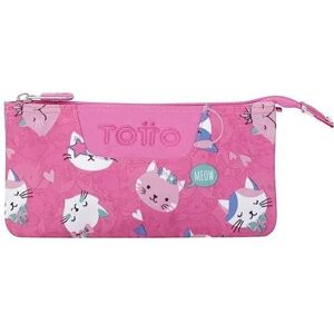 TOTTO Pink School Case with 3 Compartments - School Supplies TOTTO Pink School Case with 3 Compartments - School Supplies