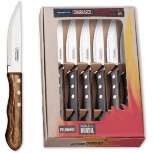 Tramontina Stainless Steel & Wood Flatware Set - 6 Pcs. Tramontina Stainless Steel & Wood Flatware Set - 6 Pcs.