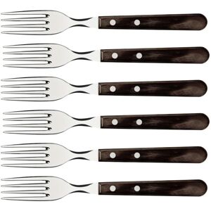 Tramontina - Jumbo Steak Forks Set - Stainless Steel & Polywood Tramontina - Jumbo Steak Forks Set - Stainless Steel & Polywood