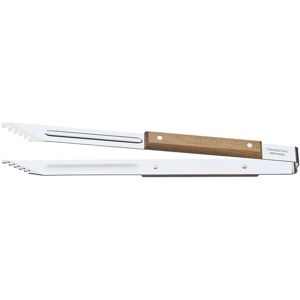 Pinces à viande Tramontina 37cm - Acier inoxydable, Manche en bois - Publicité Pinces à viande Tramontina 37cm - Acier inoxydable, Manche en bois - Publicité