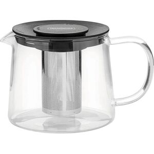 Tramontina 900ml Glass Teapot with Infuser - Black - Teapot Tramontina 900ml Glass Teapot with Infuser - Black - Teapot