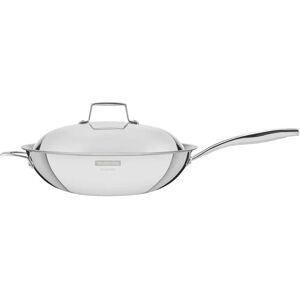 Tramontina Brand 32cm Tri-Ply Stainless Steel Wok - Silver Tramontina Brand 32cm Tri-Ply Stainless Steel Wok - Silver