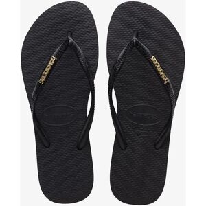Havaianas Slim Logo Metallic - Black/Gold Havaianas Slim Logo Metallic - Black/Gold