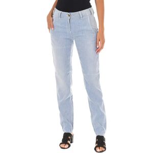 Met Dames Lange Chinese Broek - Blau Linnen - Maat 25 Met Dames Lange Chinese Broek - Blau Linnen - Maat 25