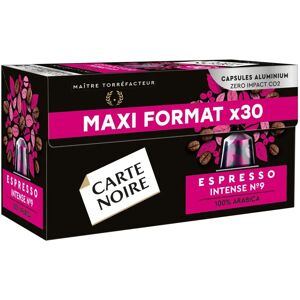 Carte Noire N° 9 Coffee Capsules - 30 Pack - Espresso Intense Carte Noire N° 9 Coffee Capsules - 30 Pack - Espresso Intense