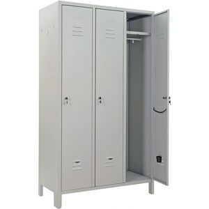 Armadio in Metallo Generico Modello Spogliatoio 3 Ante - 100x35x180cm - Montato Armadio in Metallo Generico Modello Spogliatoio 3 Ante - 100x35x180cm - Montato
