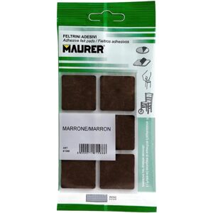 Feltro Maurer 30x30mm - Feltro Adesivo Marrone - Confezione da 6 Feltro Maurer 30x30mm - Feltro Adesivo Marrone - Confezione da 6