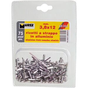 Maurer MAURER Rivetti - 3,40x16 mm - Alluminio - 75 Pezzi - Fissaggi edilizi Maurer MAURER Rivetti - 3,40x16 mm - Alluminio - 75 Pezzi - Fissaggi edilizi