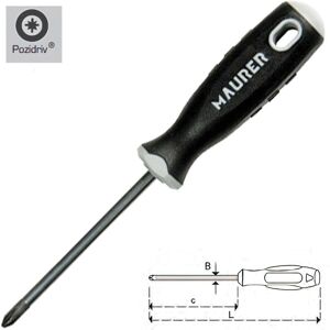Maurer Modello 02324880 - Cacciavite Pozidriv di Precisione Maurer Modello 02324880 - Cacciavite Pozidriv di Precisione