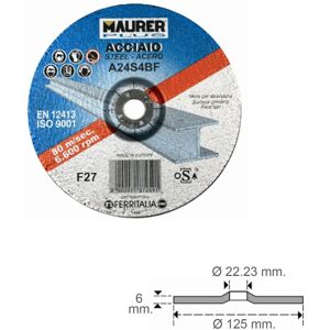 MAURER 09011200 Angle Grinder Accessory - Steel Revision Disc MAURER 09011200 Angle Grinder Accessory - Steel Revision Disc