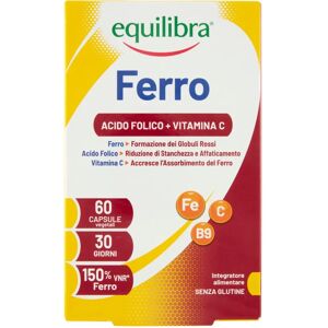 Equilibra - Integratore di Ferro con Vitamina C e Acido Folico - 60 Capsule Equilibra - Integratore di Ferro con Vitamina C e Acido Folico - 60 Capsule