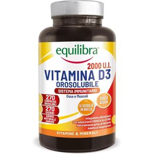 Equilibra Vitamina D3 Orosoluble 270 Comprimidos - Suplemento de vitamina D3 Equilibra Vitamina D3 Orosoluble 270 Comprimidos - Suplemento de vitamina D3