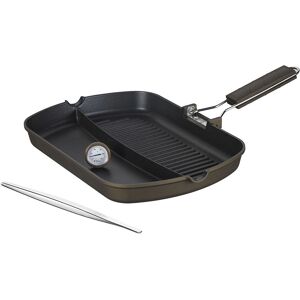 Set Tigaie Grill Diamantea - Aluminiu, Bej, 34x24cm Set Tigaie Grill Diamantea - Aluminiu, Bej, 34x24cm
