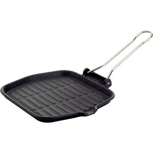 Ilsa Monodietella Grill Pan - 20x20 cm - Cast Iron - Black - Suitable for All Heat Sources Ilsa Monodietella Grill Pan - 20x20 cm - Cast Iron - Black - Suitable for All Heat Sources