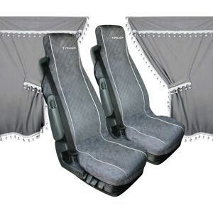 LAMPA Melissa Ensemble Intérieur Camion en Microfibre - Gris - Publicité LAMPA Melissa Ensemble Intérieur Camion en Microfibre - Gris - Publicité