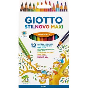Crayons de Couleur Giotto Maxi - 12 Couleurs - Créatif & Sûr Crayons de Couleur Giotto Maxi - 12 Couleurs - Créatif & Sûr