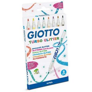 Giotto Turbo Glitter Felt Tip Pens - Multicolour - Set of 10 Giotto Turbo Glitter Felt Tip Pens - Multicolour - Set of 10