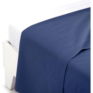 Sábana de algodón azul sólido doble cama Caleffi Sábana de algodón azul sólido doble cama Caleffi