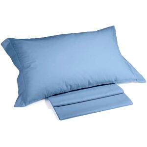 Completo letto in cotone blu Caleffi Completo letto in cotone blu Caleffi