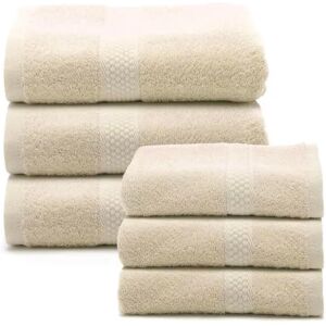Set de toallas de esponja de algodón beige - Caleffi Set de toallas de esponja de algodón beige - Caleffi