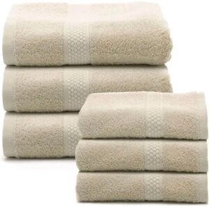 Caleffi Beige Katoenen Handdoekenset - Bad & Gastenhanddoeken Caleffi Beige Katoenen Handdoekenset - Bad & Gastenhanddoeken