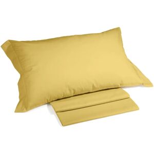 Completo Lenzuola in Cotone tinta unita Caleffi - Giallo Sole Completo Lenzuola in Cotone tinta unita Caleffi - Giallo Sole