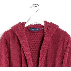 Caleffi Accappatoio con cappuccio in cotone Bordeaux - Accappatoio Caleffi Accappatoio con cappuccio in cotone Bordeaux - Accappatoio