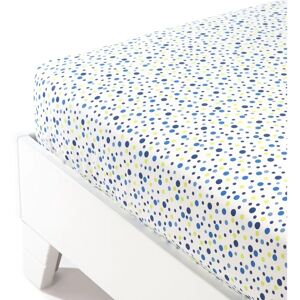 Caleffi Blue Cotton Fitted Sheet - Bed Linen Caleffi Blue Cotton Fitted Sheet - Bed Linen