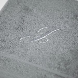 Caleffi Grijze katoenen handdoek met gastendoekje Caleffi Grijze katoenen handdoek met gastendoekje