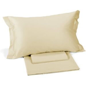 Completo lenzuola cotone crema Caleffi Completo lenzuola cotone crema Caleffi