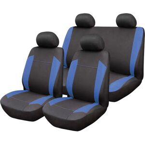 Ensemble de Housses de Siège Auto Alpha - Ajustement Universel - Bleu-Noir - Publicité Ensemble de Housses de Siège Auto Alpha - Ajustement Universel - Bleu-Noir - Publicité