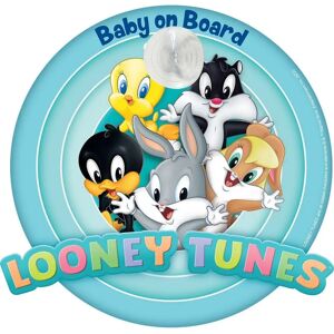 Looney Tunes Bilskylt - Sugkopp - 20cm Looney Tunes Bilskylt - Sugkopp - 20cm