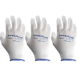 Goodyear G0525 Fehér poliészter és poliuretán munkavédelmi kesztyűk Goodyear G0525 Fehér poliészter és poliuretán munkavédelmi kesztyűk