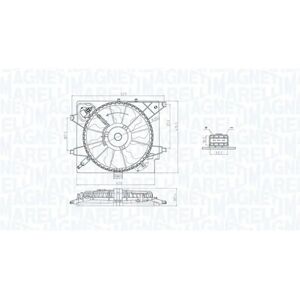 Magneti Marelli Malli 069422789010 Jäähdytys- ja tuuletin - 12V, 156W, 392mm Magneti Marelli Malli 069422789010 Jäähdytys- ja tuuletin - 12V, 156W, 392mm