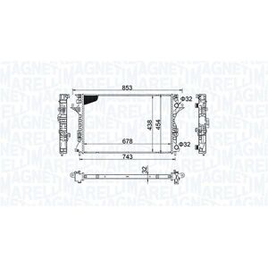 MAGNETI MARELLI 350213152200 Radiatore - Renault Espace 4, Laguna 2, Laguna 2 Grandtour MAGNETI MARELLI 350213152200 Radiatore - Renault Espace 4, Laguna 2, Laguna 2 Grandtour