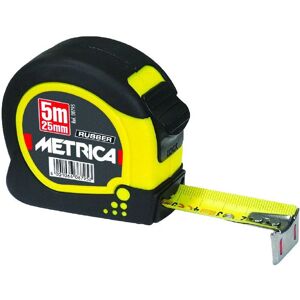 Metrica 08795 Meetlint - 5 m Rubber Zwart, Geel Metrica 08795 Meetlint - 5 m Rubber Zwart, Geel