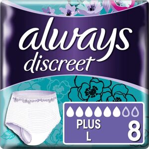 Always Discreet Heavy Pants Triple Layer Incontinence Underwear - Large Always Discreet Heavy Pants Triple Layer Incontinence Underwear - Large