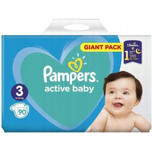Pampers Active Baby Mărimea 3 - Scutece - 6-10 kg - 90 bucăți Pampers Active Baby Mărimea 3 - Scutece - 6-10 kg - 90 bucăți