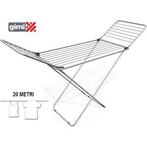 GIMI - Stendibiancheria da pavimento a cavalletto terso cm. 172,5x55,5x91 h - Alluminio - Clothes drying rack GIMI - Stendibiancheria da pavimento a cavalletto terso cm. 172,5x55,5x91 h - Alluminio - Clothes drying rack