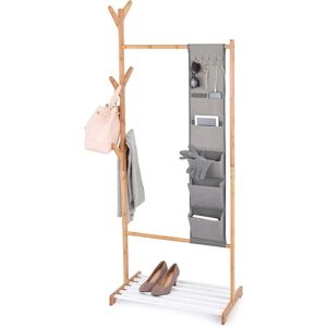 Domopak Living Bamboe Kleerhanger met Multi-Vak Organizer - 65x38x167cm Domopak Living Bamboe Kleerhanger met Multi-Vak Organizer - 65x38x167cm