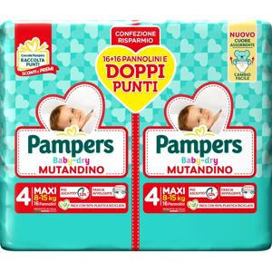 Pannolini Pampers Baby Dry - Taglia 4, 8-15kg, 32 pezzi Pannolini Pampers Baby Dry - Taglia 4, 8-15kg, 32 pezzi