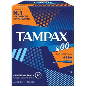 Tamponi interni Tampax &Go Super Plus - 18 pezzi Tamponi interni Tampax &Go Super Plus - 18 pezzi