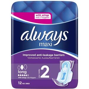 Always Maxi Long - Sanitary Towels - 12 Pads Always Maxi Long - Sanitary Towels - 12 Pads
