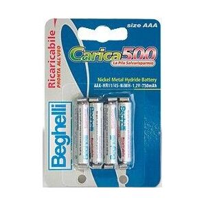 Batteria ricaricabile Beghelli 8852 AAA NiMH - Confezione da 4 Batteria ricaricabile Beghelli 8852 AAA NiMH - Confezione da 4