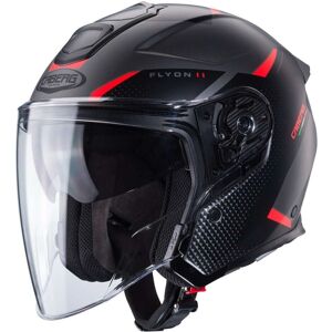 Caberg Flyon II Boss Motorrad Jethelm - S - Grau Rot Caberg Flyon II Boss Motorrad Jethelm - S - Grau Rot