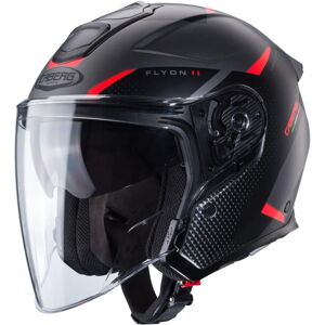 Casco Moto Caberg Flyon II Boss - Grigio Rosso Nero - XL Casco Moto Caberg Flyon II Boss - Grigio Rosso Nero - XL