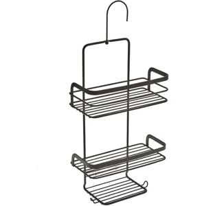 Metaltex Lava Shower Shelf - 3 Shelves & Hooks - Black - Shower Storage Metaltex Lava Shower Shelf - 3 Shelves & Hooks - Black - Shower Storage